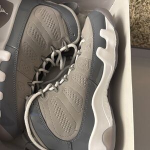 Gray and White Athletic Sneakers